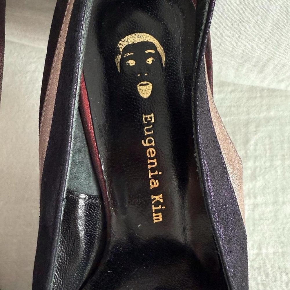 Eugenia Kim Metallic Multicolored Leather Pointed Toe Pumps - Picture 3 of 7